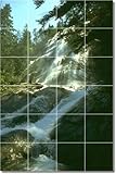 IMAGE OF Waterfalls Photo Custom Tile Mural 6. 24x32 inches using (12) 8x8 ceramic tiles.