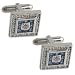 Cufflinks for Men Pair in Silver Zircon Gemstone - Romantic Gifts for Him (cflng254)