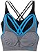 XOXO Juniors 2 Pack Cross Back Comfort Sports Bra with Removable Pads
