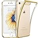 iPhone 7 Case, ESR iPhone 7 Clear Soft TPU Back Cover with Electroplating Frame Bright Glossy Metal Coloring Bumper [Slim Fit] for 4.7 inches iPhone 7 -Champagne Gold Plating Frame