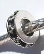 Murano Style Spacer Bead with Raised Feet Fits Pandora Antique Silver Plated (1)