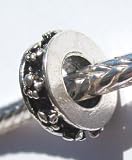 Murano Style Spacer Bead with Raised Feet Fits Pandora Antique Silver Plated (1)
