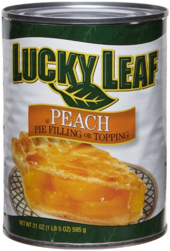 Lucky LeafPie Filling & Topping 21oz Can (Pack of 4) (Peach)