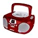 Groov-e GVPS713RD Boombox Portable CD Player with Radio - Red