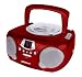 Groov-e GVPS713RD Boombox Portable CD Player with Radio - Red