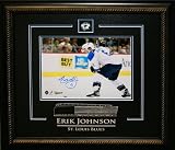Erik Johnson Signed 8'X10' Etched Mat Slapshot Horizontal