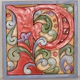 Jim Shore Heartwood Creek Monogram Letter P Figurine 4013215P