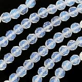 Opalite Moonstone Glass 5mm Faceted Round Beads/15.5 Inch Strand