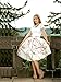 Persun Women Floral Midi A-line Skater Skirt