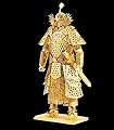 LightningStore Gold Silver Chinese General Warrior Metallic 3D Jigsaw Puzzle - Educational DIY Toy For Older Kids and Teens - Excellent Gift Idea