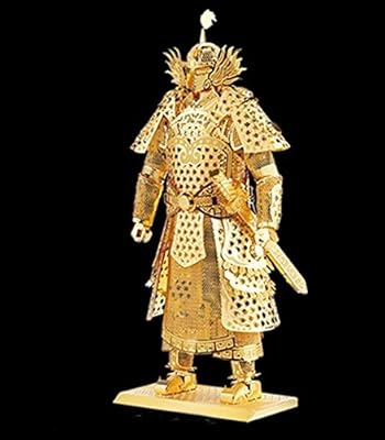 LightningStore Gold Silver Chinese General Warrior Metallic 3D Jigsaw Puzzle - Educational DIY Toy For Older Kids and Teens - Excellent Gift Idea