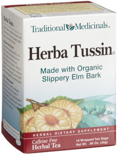 Traditional Medicinals Herba Tussin Herbal Tea, 16-Count Wrapped Tea Bags (Pack of 6)