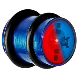 12mm Blue Anodized Titanium Blinking Plug