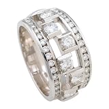 14K White Gold 1 1/5 ct. Machine Set Diamond Wedding Band (F-G Color, VS1 Clarity)