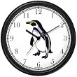 Penguin No.1 - Bird Animal Wall Clock by WatchBuddy Timepieces (Black Frame)