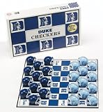 DUKE BLUE DEVILS vs. NORTH CAROLINA TAR HEELS Classic Board Game CHECKERS SET (with Team Colors & Helmets)