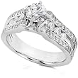 One of a Kind 2-1/4ctw Round Brilliant Diamond Ring in 14kt White Gold