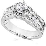 One of a Kind 2-1/4ctw Round Brilliant Diamond Ring in 14kt White Gold