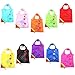 Btwzm 100% Polyester Foldable Reusable Strawberry Shopping Bags with Handles, Pack of 10