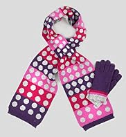 Spot & Stripe Scarf & Gloves Set with Angora Spot & Stripe Scarf & Gloves Set with Angora
