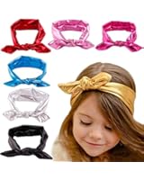 Hip Mall&reg; Cute Baby Rabbit Ear Headband Hair Bands Newborn Headbands, Pack of 7