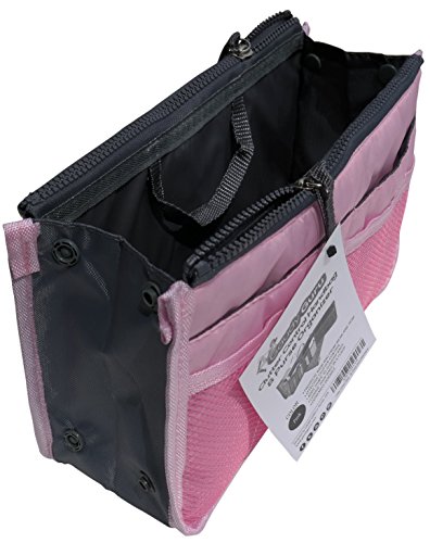 Gaudy Guru (TM) Clutter Control Handbag & Purse Organizer Insert (11.3"x 6.7" x 4") (Pink)