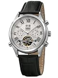 Perigaum 1972 Stainless Steel Automatic P-1117-SW Watch for Him Open Balance Spring