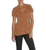 Michael Stars Stripe Jersey Short Sleeve V-Neck Tee