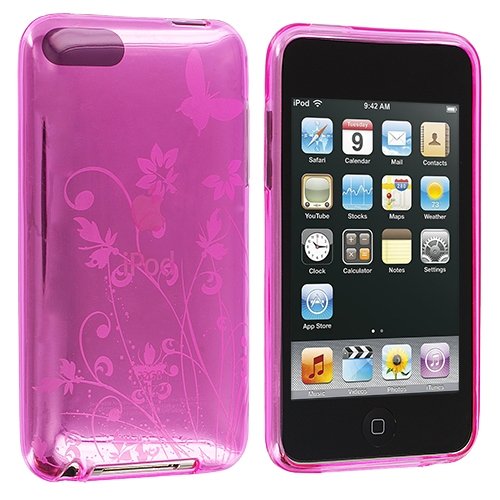 Hot Pink Flower TPU Rubber Case