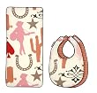 Cowgirl Bib and Burp Cloth Set