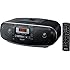Panasonic RX-D55GC-K Boombox  High Power MP3 CD AM/ FM Radio Cassette Recorder with USB & Music Port High Quality Sound with 2-Way 4-Speaker (Black)