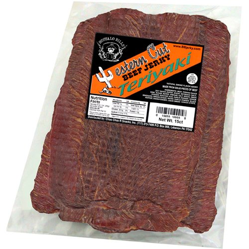 Cheap Buffalo Bills 1.25lb Teriyaki Western Cut Big Slab Beef Jerky (15