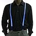 Glovion LED Light Up Illumination Suspenders for Party Favor-Blue