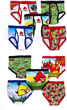 Fruit of the Looms Angry Birds 10 Piece Pack Boy Briefs