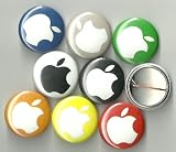 Apple Logo Lot of 8 1 Pinback Buttons/Pins