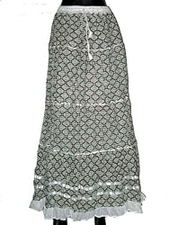 Long Skirts-Brown Color Floral Printed Wrap Girls Comfortable Clothing In India Size 39 For Free Shipping