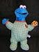 Search : Sesame Street Plush 15" Cookie Monster in Green Outfit Holding Cookie by Nanco