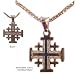 Fashion Jewelry ~ Small Sterling Silver Jerusalem Cross Pendant Necklace