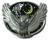 OWL & MOON BELT BUCKLE + display stand