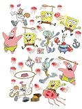 Review Leisurebrands  / Spongebob Squarepants Wall Stickers Stikarounds 33 pieces