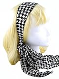 Head Band ~ B x W Houndstooth