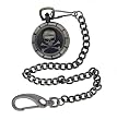 Nemesis Skull Gunmetal Pocket Watch with Chain