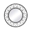 Ornate 37.75" Round Metal Framed Mirror