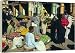 Hawker at vegetable and fruit stall with people passing by - Canvas Print 20x16 (51x40cm) by Robert Harding
