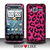 Rubberized Pink Black Leopard Snap on Design Case Hard Case Skin Cover Face ....