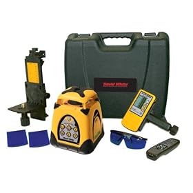 David White 48-3150G-2 Self-Leveling Green Beam Rotary Laser Level Kit by David White