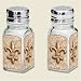 FLEUR D LIS kitchen decor SALT and PEPPER SHAKERS & de
