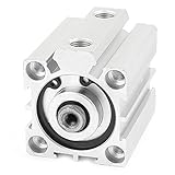 uxcell エアシリンダ アルミニウム材質 アルミハウジング デュアルアクション KSDA32x30