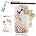 Ancerson Golden White Rose Red Orange Pink Rose Daisy Blossom I Love You Wooden Love Heart Eiffel Tower Lace Pearls Tassel Butterfly 3D Handmade Luxury Shining Glitter Crystal Diamond Rhinestones Hard Back Case Cover for Motorola Moto G X1032 Free with a Red Stylus Touchscreen Pen and a 3.5mm Universal Lovely Silvery Flower Blue Panda Pendant Bling Crystal Diamond Rhinestones Dust Plug (Transparent Clear Case)