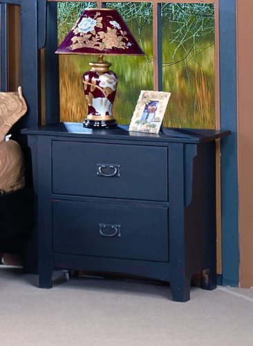 Antique Black Finish Solid Wood Night Stand Antique Black Finish Solid Wood Night Stand